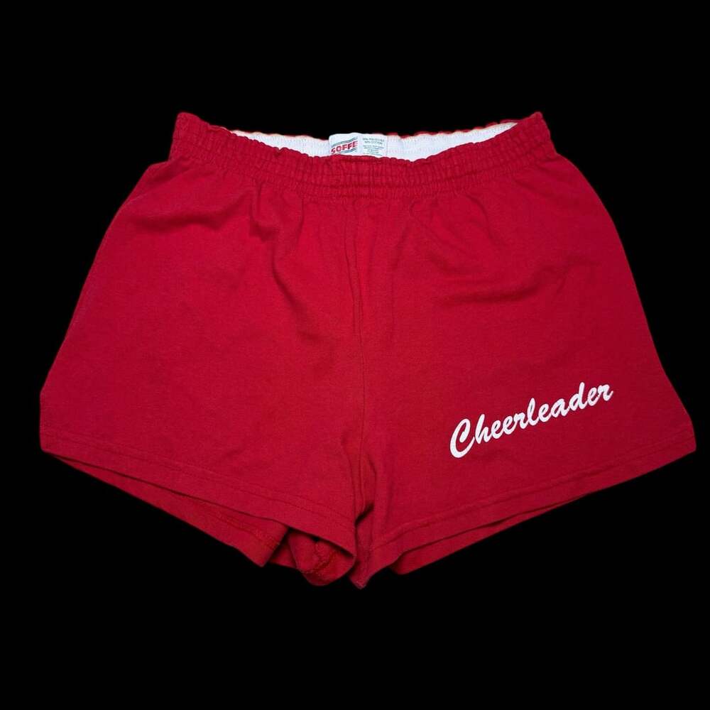 Soffe Cheerleader Shorts Size Small Red Cotton Blend